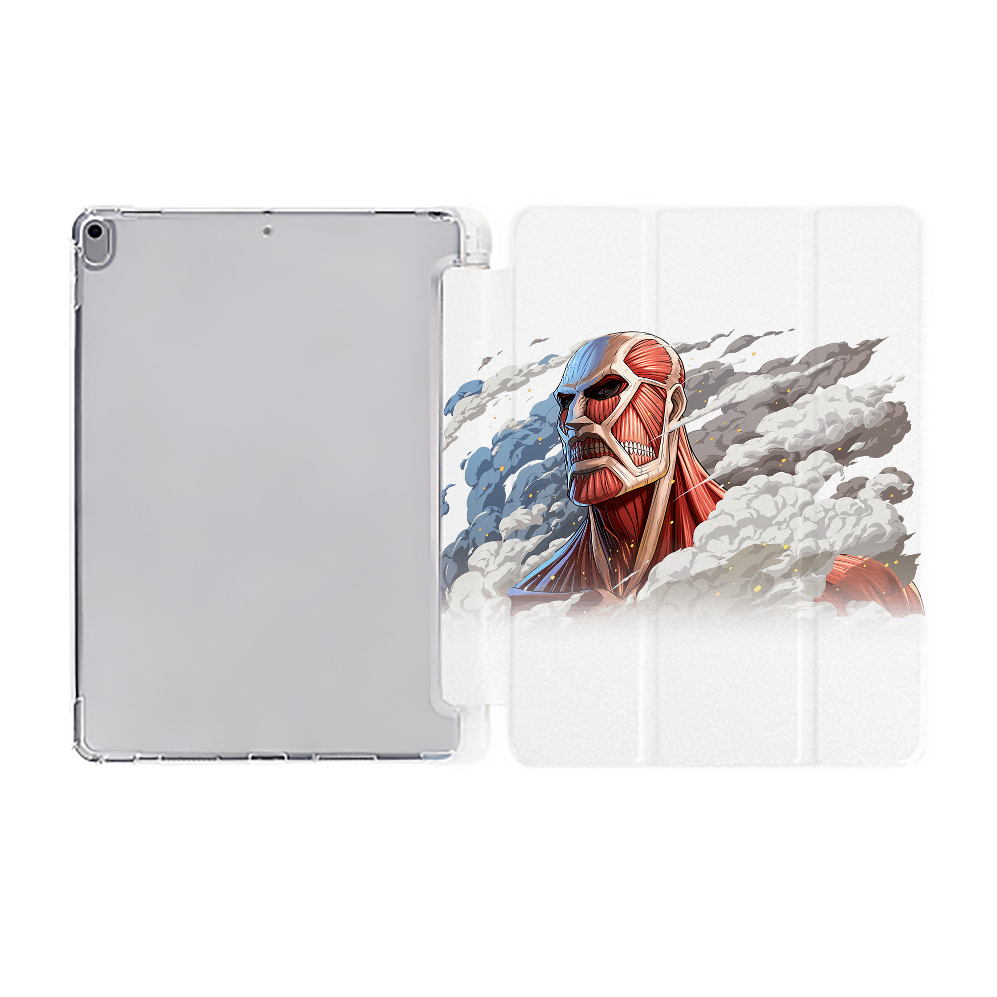 （画像用） 進撃の巨人 Attack on Titan IPad ケース ペン収納付き 三つ折りスタンド PUレザー×シリコン 対応機種9.5/10.5/10.9インチ